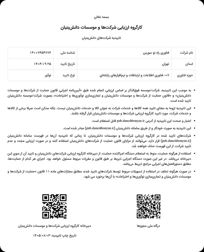 کارگروه ارزیابی شرکت‌ها و مؤسسات دانش‌بنیان