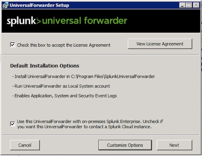 نصب Splunk Universal Forwarder